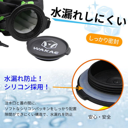 ゴルフ 氷のう 野球 アイスパック ベルト カラビナ付 スポーツ ひんやり 氷嚢 スマイル 氷のう クール 冷却 熱中症対策 結露防止 加工 アイスパック 大容量1.6L