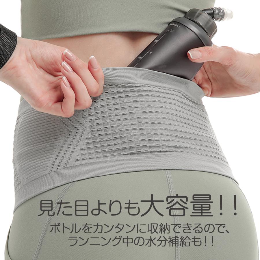 ランニングポーチ ウエストポーチ スマホ 軽量 ペットボトル 収納可能 レディース 大容量 マラソン ウエストバッグ スマホポーチ ランニング 防犯 伸縮 薄い