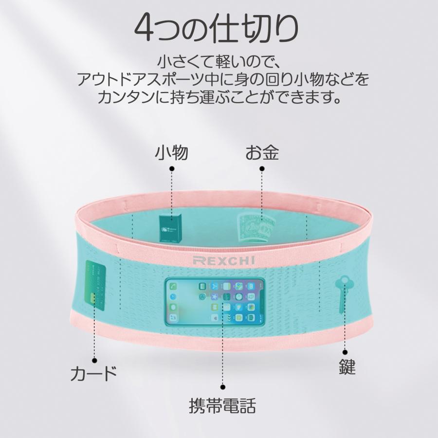 ランニングポーチ ウエストポーチ スマホ 軽量 ペットボトル 収納可能 レディース 大容量 マラソン ウエストバッグ スマホポーチ ランニング 防犯 伸縮 薄い