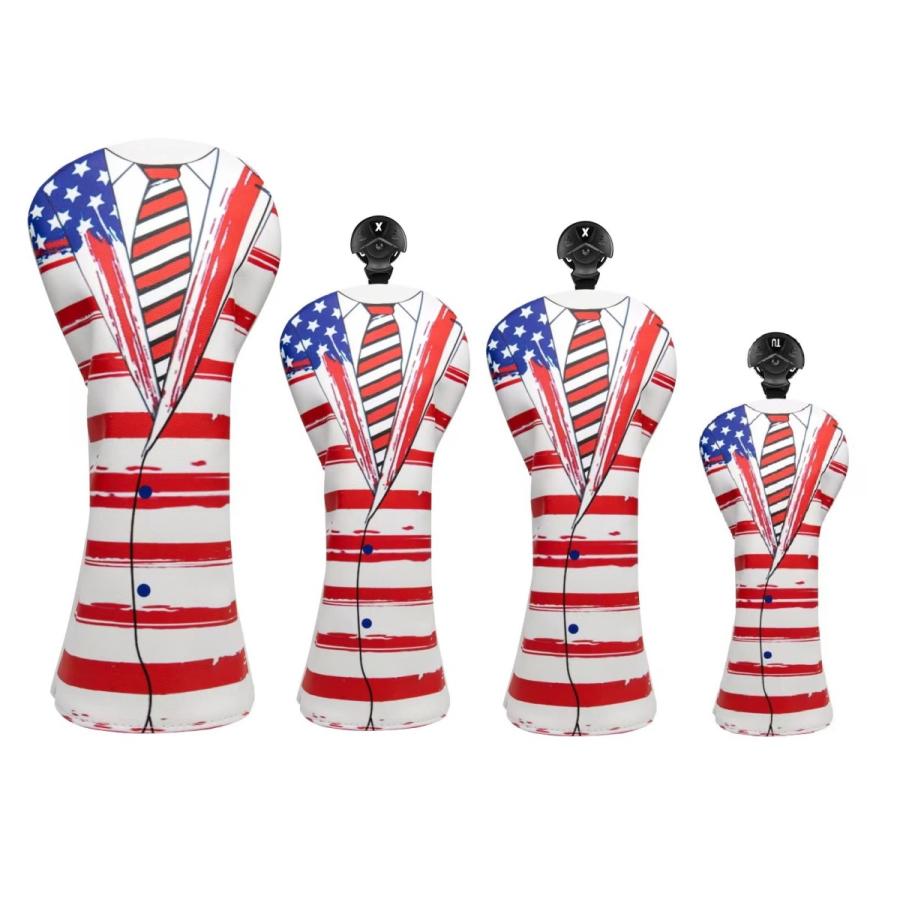 【ヘッドカバー】 USAネクタイ 4点セット 組み合わせ変更可能