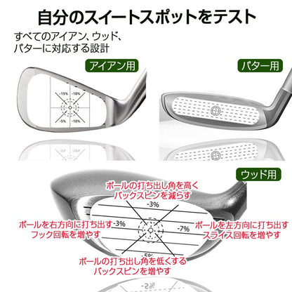 ゴルフ ショットマーカー インパクトマーカー 打球位置確認用 お得な120ショット分 ショット確認シート ドライバー用 アイアン用 パター用 ゴルフ練習 打痕 打点