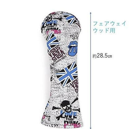 【ヘッドカバー】 スカル×イギリス国旗  フェアウェイウッド2点セット FW×2