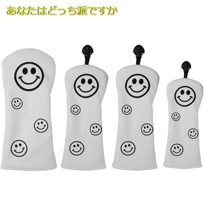 【ヘッドカバー】  スマイル 4点セット 組み合わせ変更可能