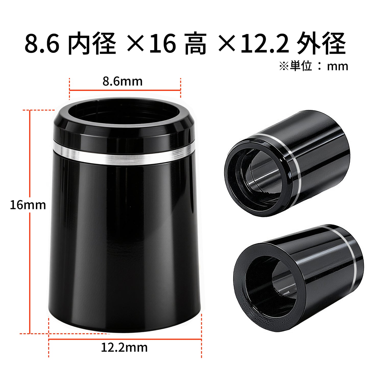 ゴルフ フェルール 10個入り スリーブ 用 ソケット リシャフト部品 銀箔1本 8.6mm 9.3mm 9.5mm