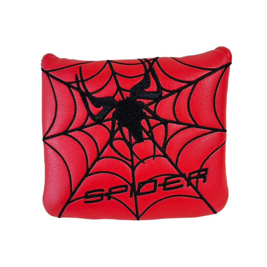 パターカバー マレット 用 スパイダー センターシャフト オデッセイ 2ボール ・テーラーメイド スパイダーパター 対応 マグネット開閉 Spider 刺繍 4カラー