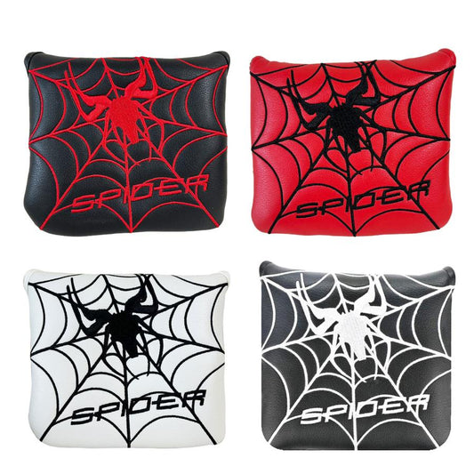 パターカバー マレット 用 スパイダー センターシャフト オデッセイ 2ボール ・テーラーメイド スパイダーパター 対応 マグネット開閉 Spider 刺繍 4カラー