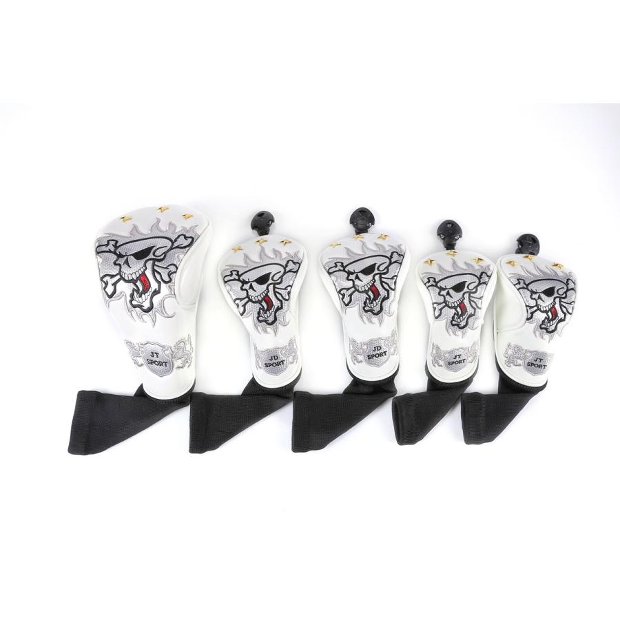 【ヘッドカバー】  スカルデザイン 5点セット DR/FW×2/UT×2