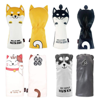 【ヘッドカバー】  秋田犬 サモエド 単品 DR・FW・UT