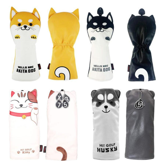 【ヘッドカバー】  秋田犬 サモエド 単品 DR・FW・UT