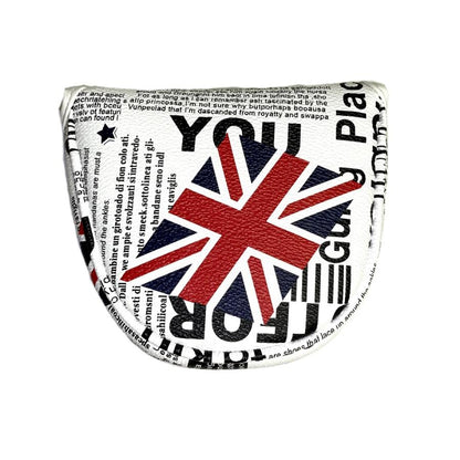 ゴルフ パターカバー ヘッドカバー オデッセイ 2ボール 対応 マレット マグネットタイプ イギリス