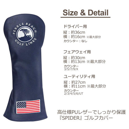 【ヘッドカバー】  アメリカ樹柄 単品 DR・FW・UT