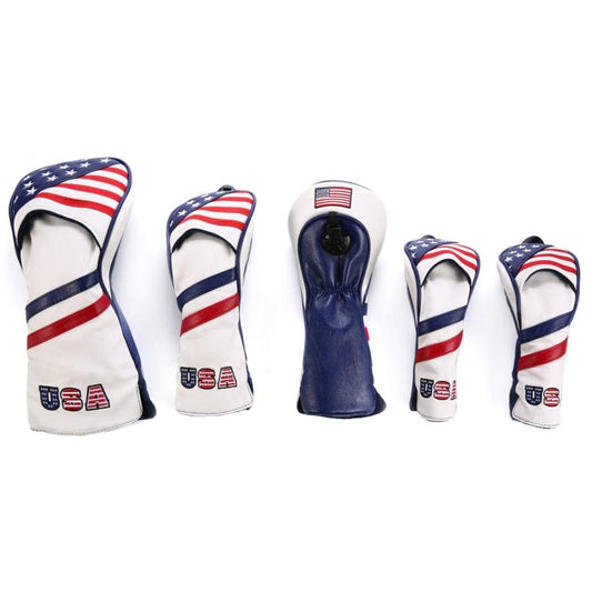 【ヘッドカバー/5点セット】 米国旗柄 USA DR/FW×2/UT×2