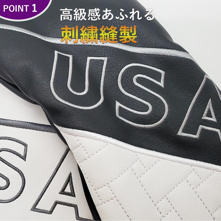 【ヘッドカバー】 USA網 4点セット DR/FW×2/UT(H番)