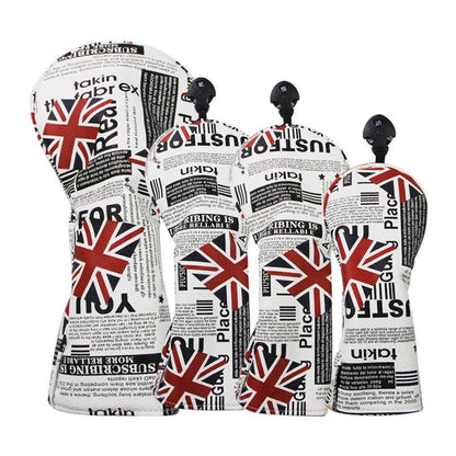【ヘッドカバー】 イギリス/アメリカデザイン 4点セット 組み合わせ変更可能