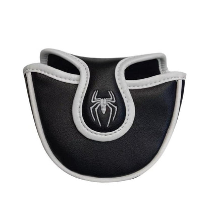 ゴルフ ヘッドカバー パターカバー マレット オデッセイ2ボール・テーラーメイド スパイダーパター 対応 スパイダー デザイン 黒 赤