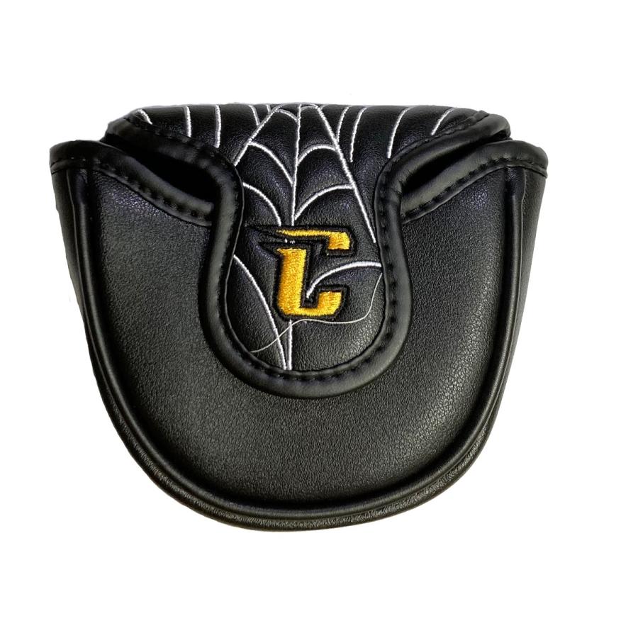 ゴルフ ヘッドカバー パターカバー マレット オデッセイ2ボール テーラーメイド スパイダーパター 対応 骸骨 デザイン