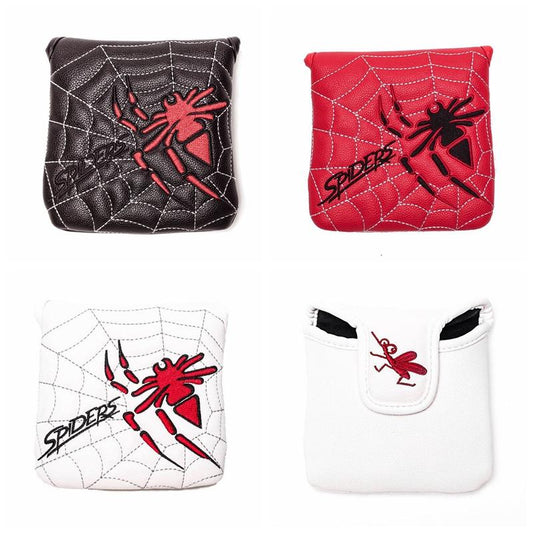 ゴルフ ヘッドカバー パターカバー マレット オデッセイ2ボール・テーラーメイド スパイダーパター 対応 スパイダー デザイン 3色